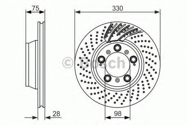 Задний дисковый тормоз 0986479581 BOSCH