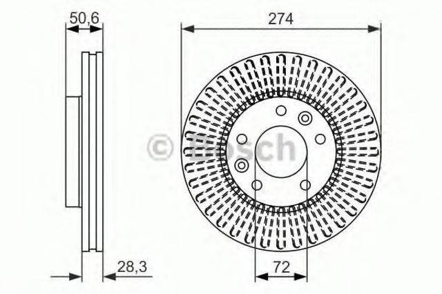 Передний тормозной диск 0986479599 BOSCH