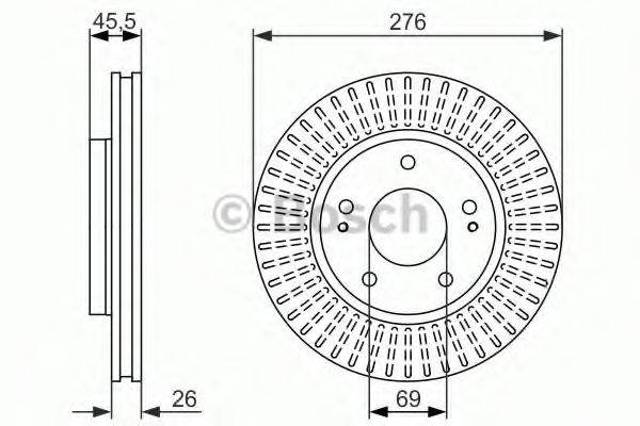 Ротор тормозной 0986479604 BOSCH