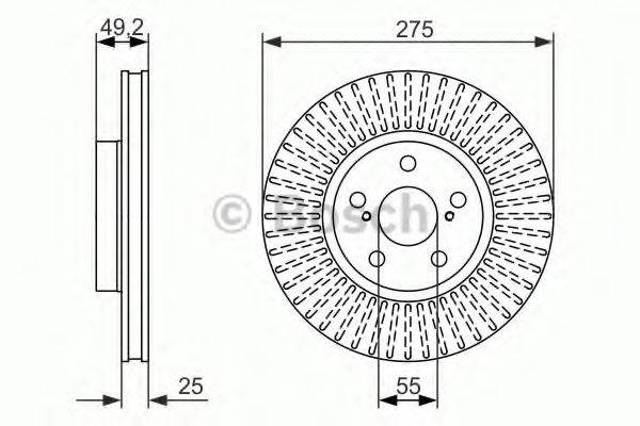 Тормоз дисковый передний 0986479619 BOSCH