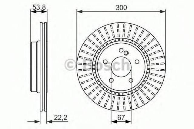 Задний дисковый тормоз 0986479653 BOSCH