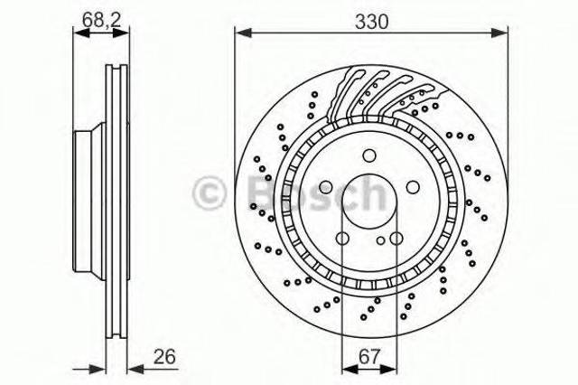 Задний дисковый тормоз 0986479654 BOSCH