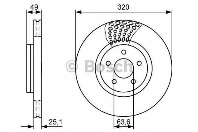 Ротор тормозной 0986479660 BOSCH
