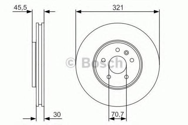 Передний тормозной диск 0986479667 BOSCH