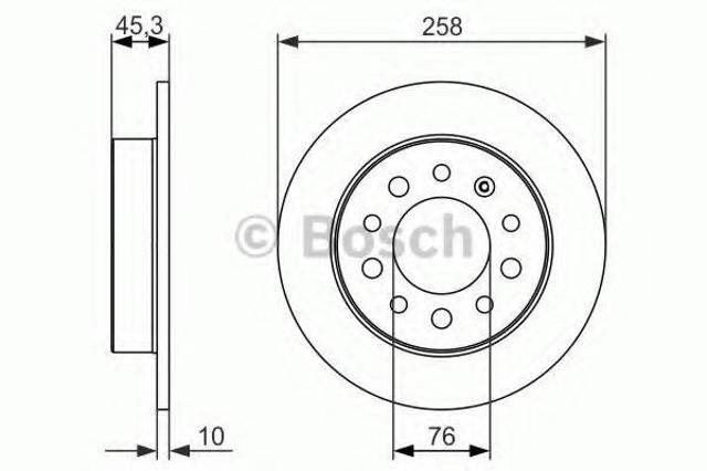Задний дисковый тормоз 0986479697 BOSCH