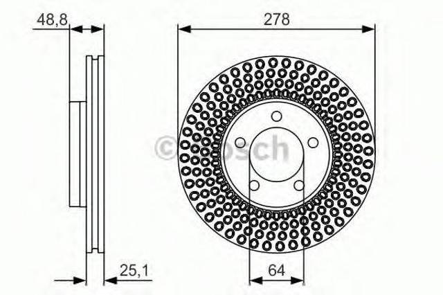 Тормоз дисковый передний 0986479699 BOSCH