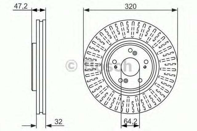 Передний тормозной диск 0986479741 BOSCH