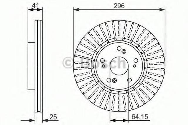 Передний тормозной диск 0986479744 BOSCH