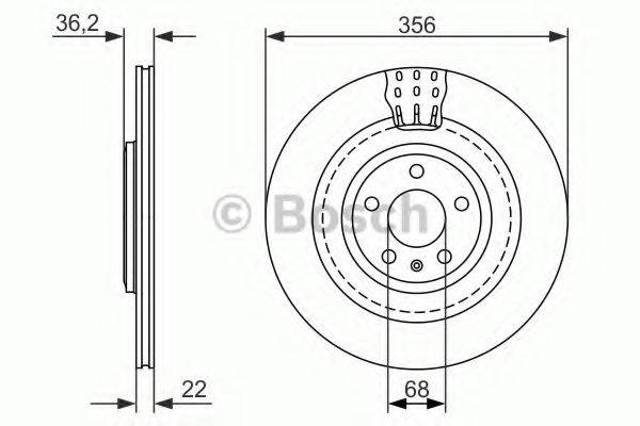 Задний тормозной диск 0986479749 BOSCH