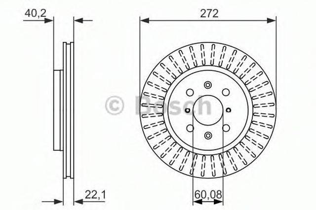 Диск тормозной передний 0986479789 BOSCH