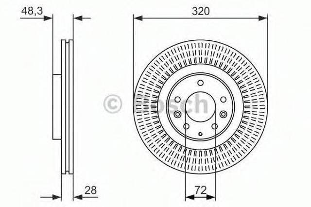 Передний тормозной диск 0986479795 BOSCH
