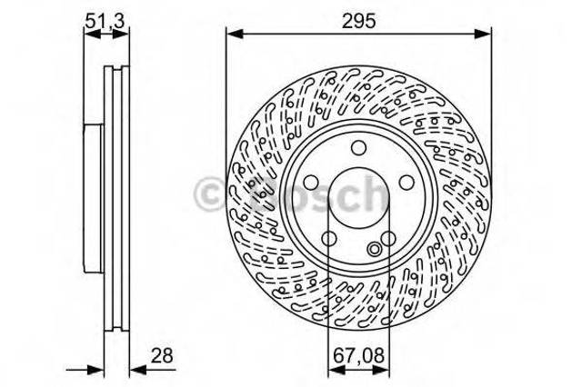 Тормоз дисковый передний 0986479A02 BOSCH