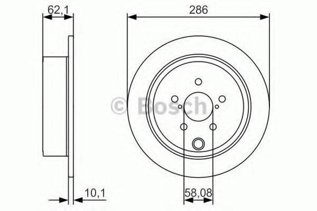 Задний тормозной диск 0986479A10 BOSCH