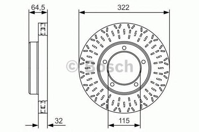 Тормоз дисковый передний 0986479A64 BOSCH