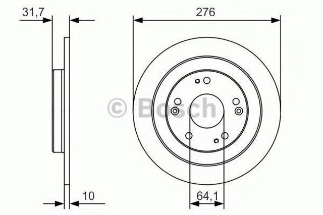 Тормозной диск 0986479A92 BOSCH