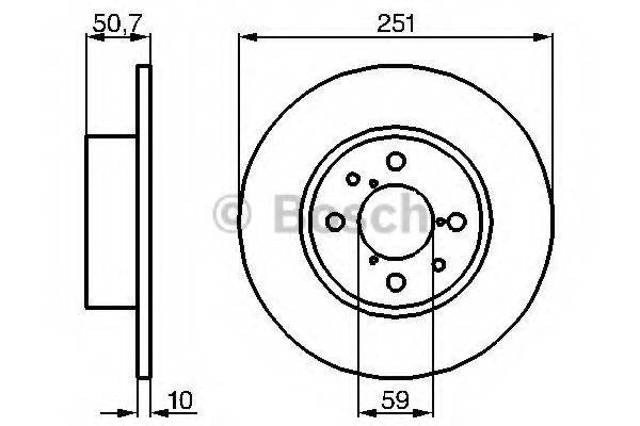 Диск тормозной передний 0986479B26 BOSCH
