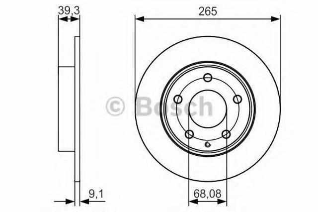 Задний тормозной диск 0986479C26 BOSCH