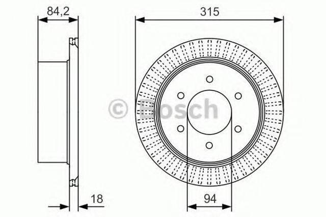 Дисковый тормоз 0986479C32 BOSCH