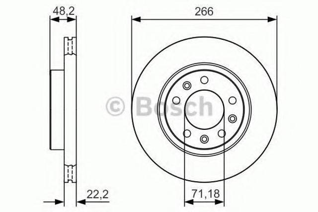 Передний тормозной диск 0986479C34 BOSCH