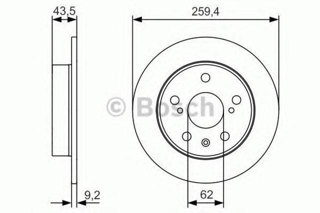 Тормозные диски 0986479C44 BOSCH