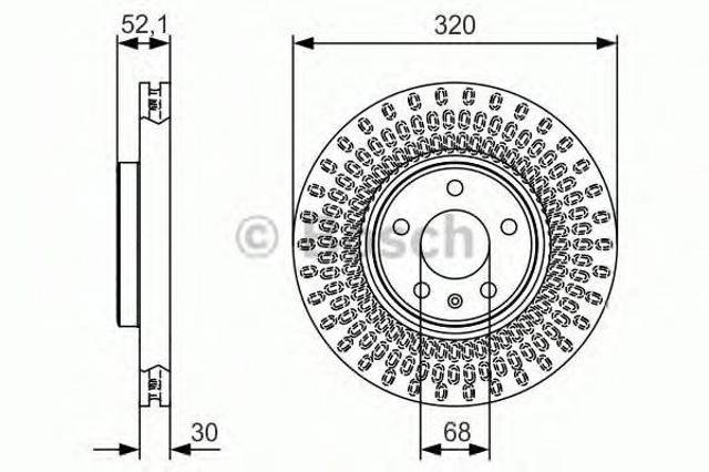 Тормоз дисковый передний 0986479C49 BOSCH