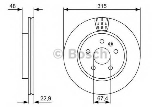 Диск тормозной задний 0986479C71 BOSCH