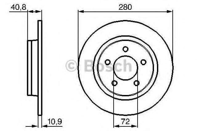Задний дисковый тормоз 0986479C79 BOSCH