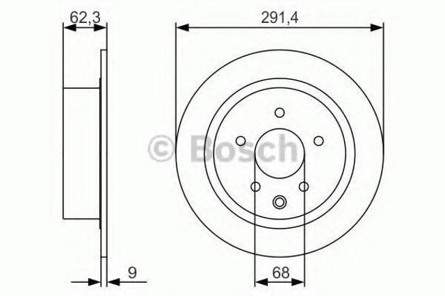 0986479R14 BOSCH Диск тормозной задний купить в Полтава