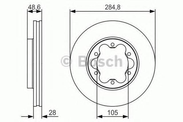 Передний тормозной диск 0986479R27 BOSCH