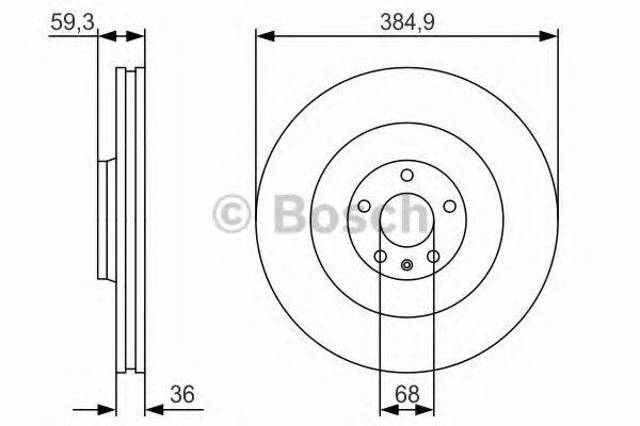Передний тормозной диск 0986479R30 BOSCH