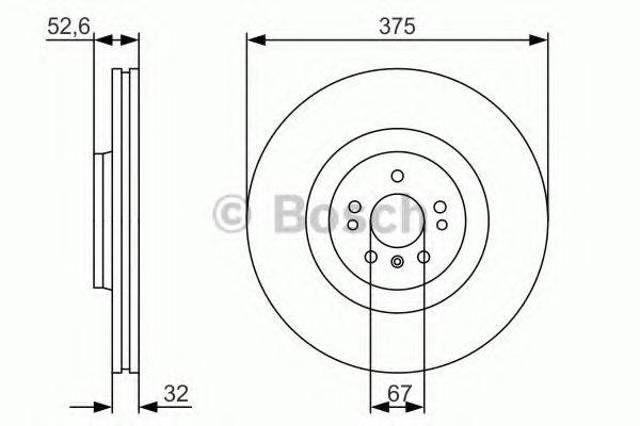 Передний тормозной диск 0986479R31 BOSCH