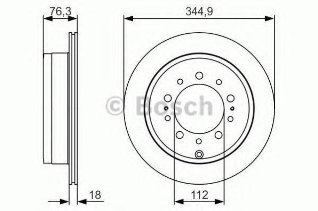 Диск тормозной задний 0986479R32 BOSCH