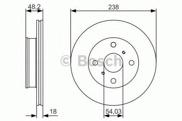 Передний тормозной диск 0986479R75 BOSCH