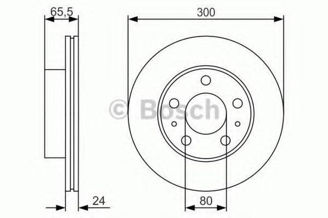 Тормоз дисковый передний 0986479R86 BOSCH