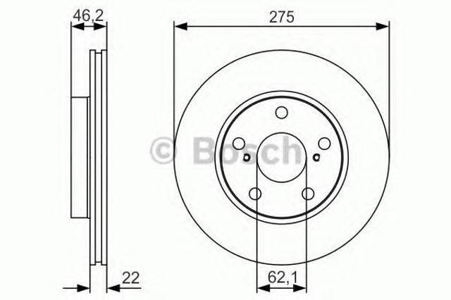 Тормоз дисковый передний 0986479R97 BOSCH