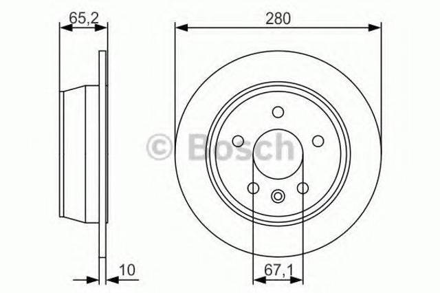 Задний тормозной диск 0986479S02 BOSCH