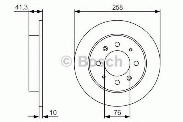 BOSCH 0986479S57 Диск тормозной задний в наличии Днепр