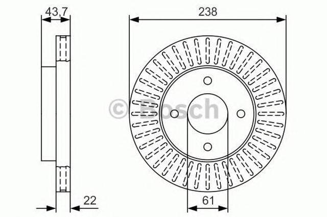 Ротор тормозной 0986479T42 BOSCH