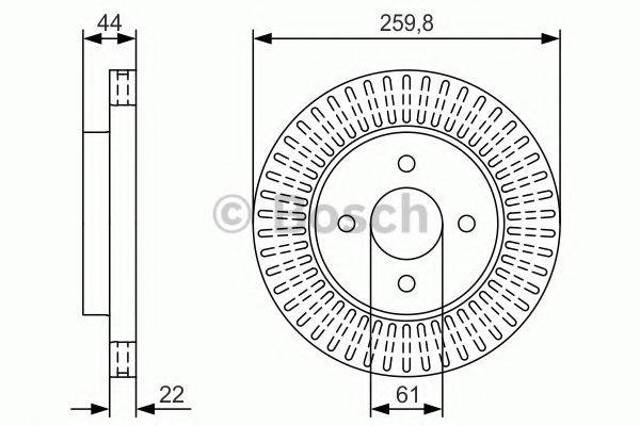Ротор тормозной 0986479U02 BOSCH