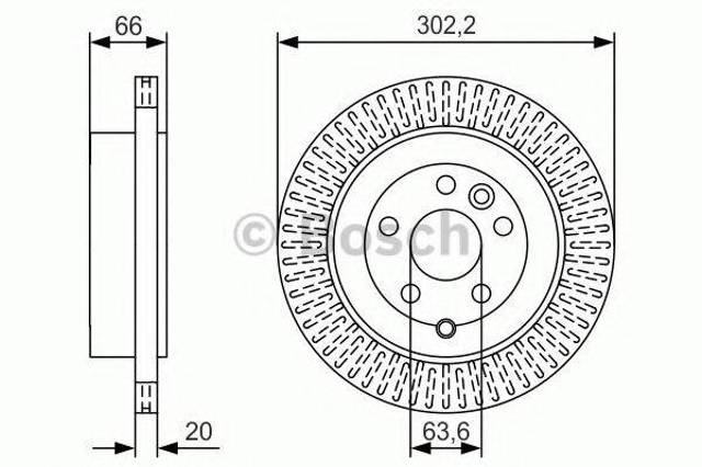 Диск тормозной задний 0986479U44 BOSCH