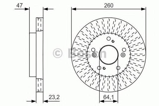Передний тормозной диск 0986479U92 BOSCH