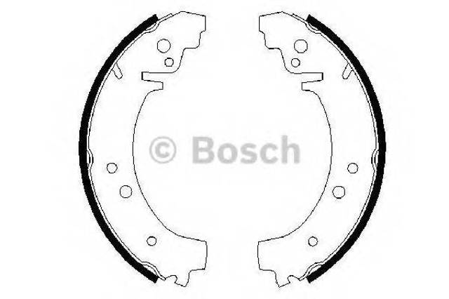 Колодки тормозные задние, барабанные 0986487217 BOSCH