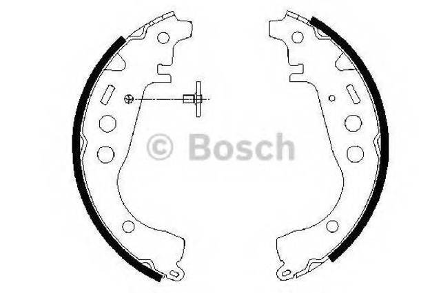 Тормоза рабочие задние ножные и тормозные барабаны 0986487589 BOSCH