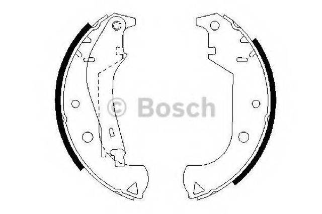 Колодки тормозные задние, барабанные 0986487626 BOSCH