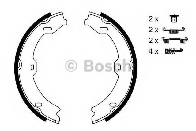 Тормозные колодки стояночного тормоза 0986487725 BOSCH