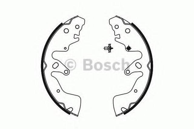 Тормоза рабочие задние ножные и тормозные барабаны 0986487756 BOSCH