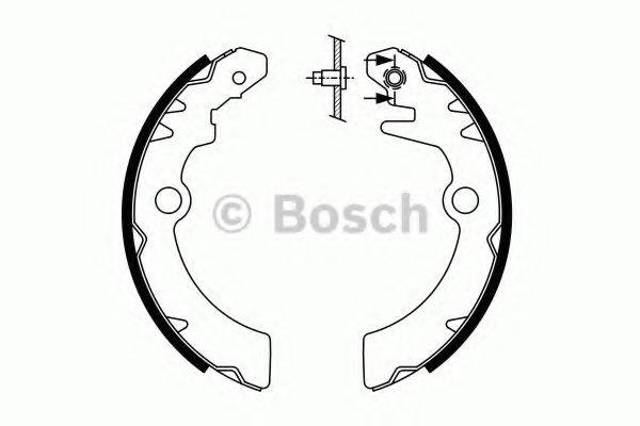 Колодки тормозные задние, барабанные 0986487760 BOSCH
