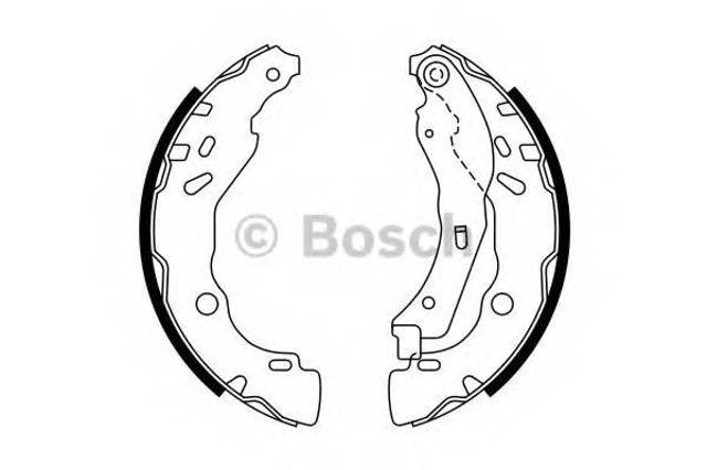 Задние барабанные тормозные колодки 0986487771 BOSCH