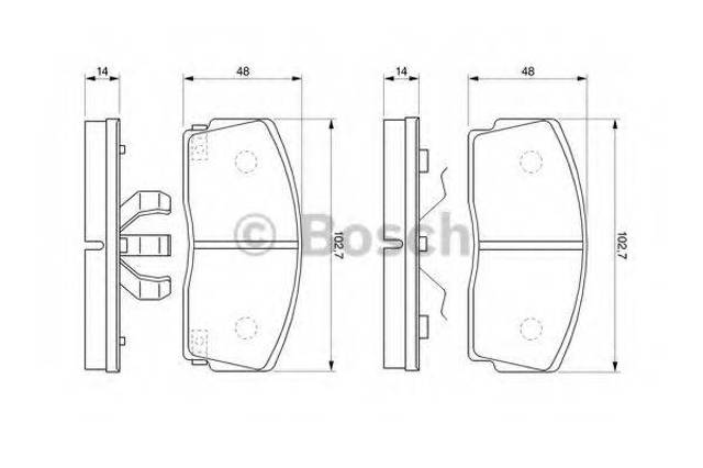 Тормозные колодки 0986493390 BOSCH
