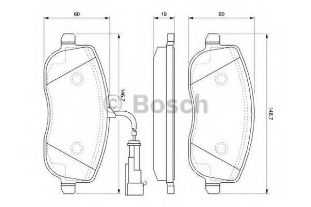 Колодки передние 0986494068 BOSCH